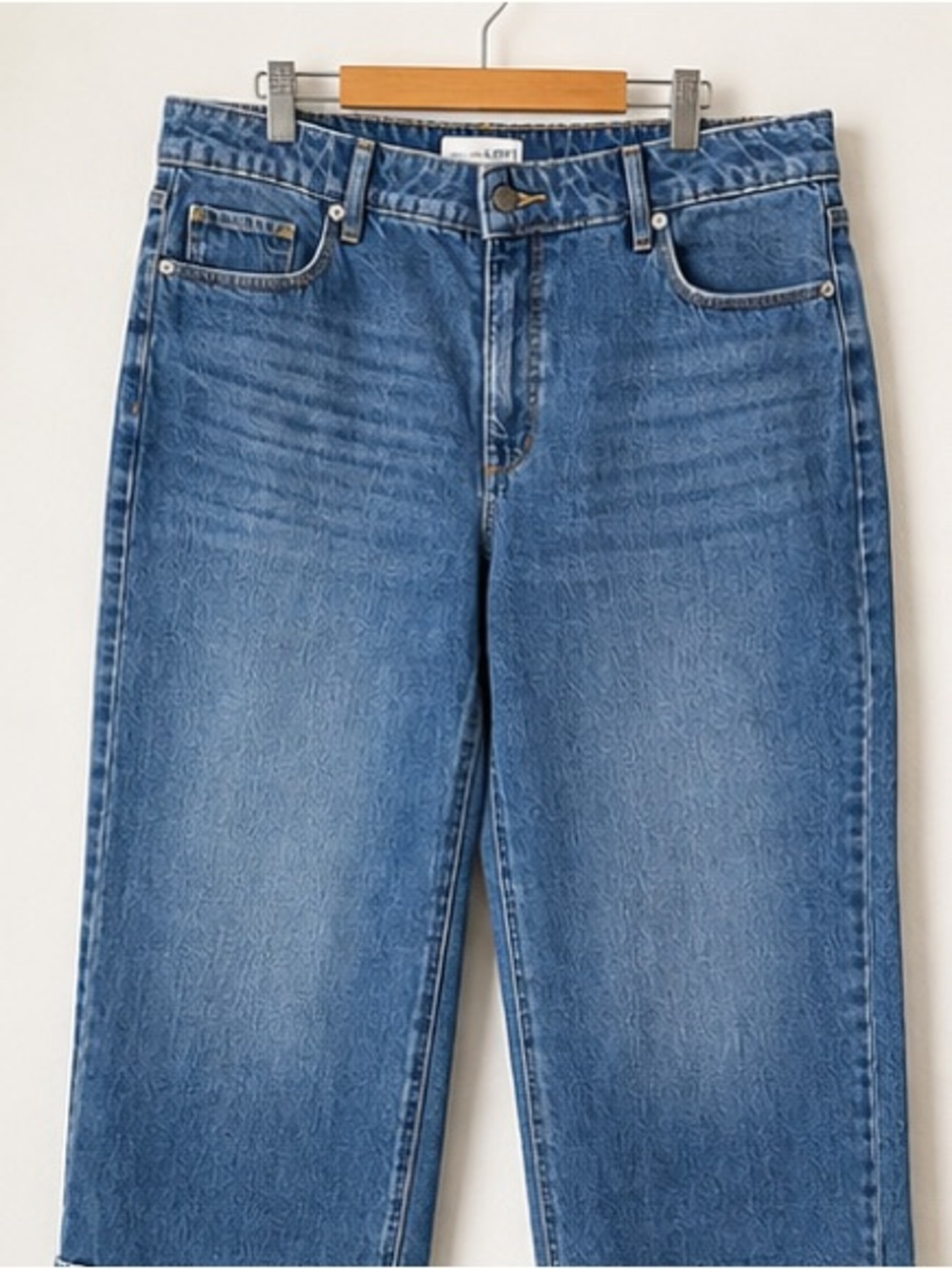 LOFT Wide-Leg Medium Blue Denim Jeans